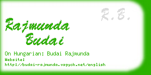 rajmunda budai business card